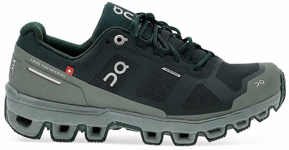 On Cloud Waterproof Trail Running Shoes Green Gray CloudTec Sneaker Women’s 5.5